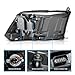 AmeriLite for 2009-2018 Dodge Ram 1500 2500 3500 [BOTH Model] Upgraded Projector Switchback LED Tube Black Headlights Assembly Pair - Passenger and Driver Side