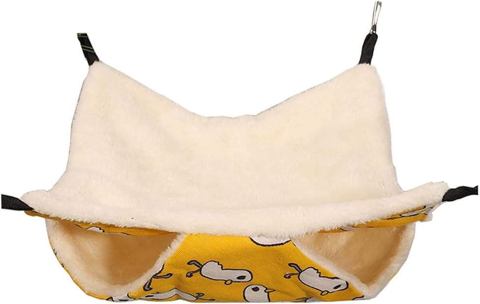 Hamster Hammock Bunk Bed Hanging Bed Rat Nest Cage Accessories Toy for Small Animals Sugar Glider Squirrel Sugar Glider Ferrets Chinchilla (Color : Lucky Cat, Size : L)