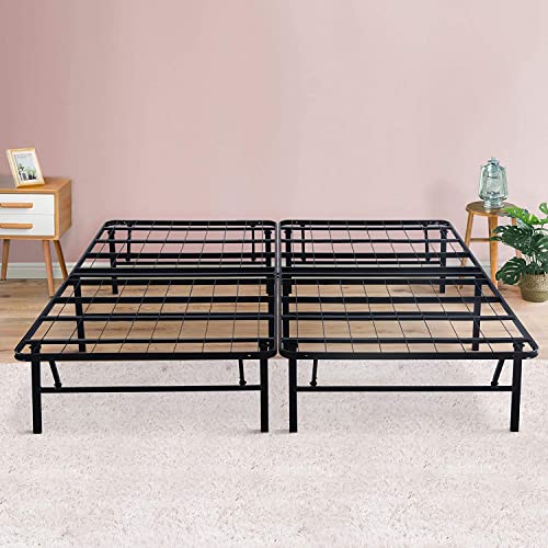 Primasleep 14 Inch Dura Metal Comfort Base, Platform Bed Frame,Steel Slat Support, Full, Black #TOP2