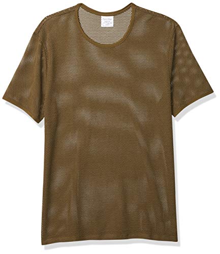 Calvin Klein Men's Body Mesh Short Sleeve Crew Neck Tee, Rifle Green, L