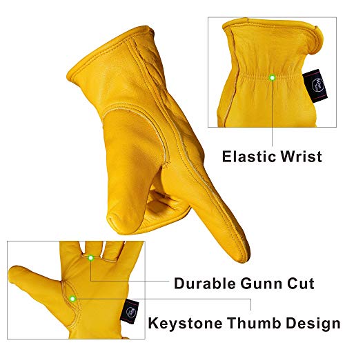 Kim Yuan Winter Warm Work Gloves 3M Thinsulate Lining Perfect for Gardening/Cutting/Construction/Motorcycle, Men & Women M 1 Pair - Image 3