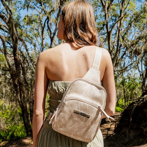 Petunia Pickle Bottom Criss-Cross Sling Bag, Crossbody for Women and Men, Adjustable Straps for a Custom-Fit, Spacious Main Pocket, Perfect for Travel & Everyday Use (Linen Blossoms)3