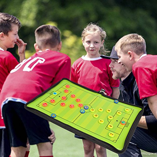 Foccts Magnetic Soccer Coaching Board, Football Coaching Board Coaches Clipboard Tactical With 26 Magnets, Dry Erase Marker, Eraser, Foldable And Portable Soccer Tactics Board #TOP7
