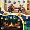 Simgoing 12 Sets Camp Crafts with LED Candles Lights Camping Campfire Vbs Tissue Paper Crafts Kits DIY Campfire Lantern Hanging Ornaments for Vbs Sunday School Party Activities #3