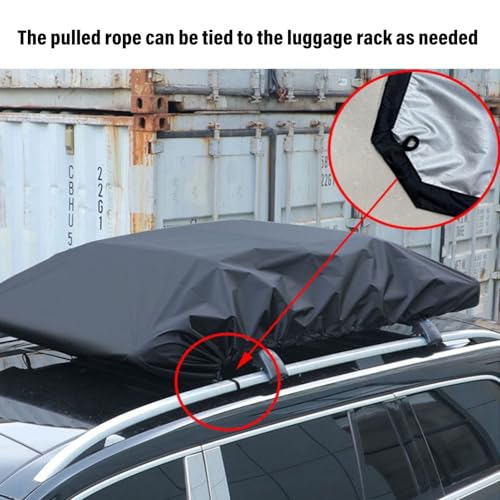 Rooftop Cargo Rack Cover, Car Roof Top Cargo Carrier Bag Cover, Water Proof Oxford Luggage Rack Proctive Covers with Tie Down Straps, Heavy Duty for SUV, Travel, Outdoor (230 * 145cm) by Fabater - Image 3