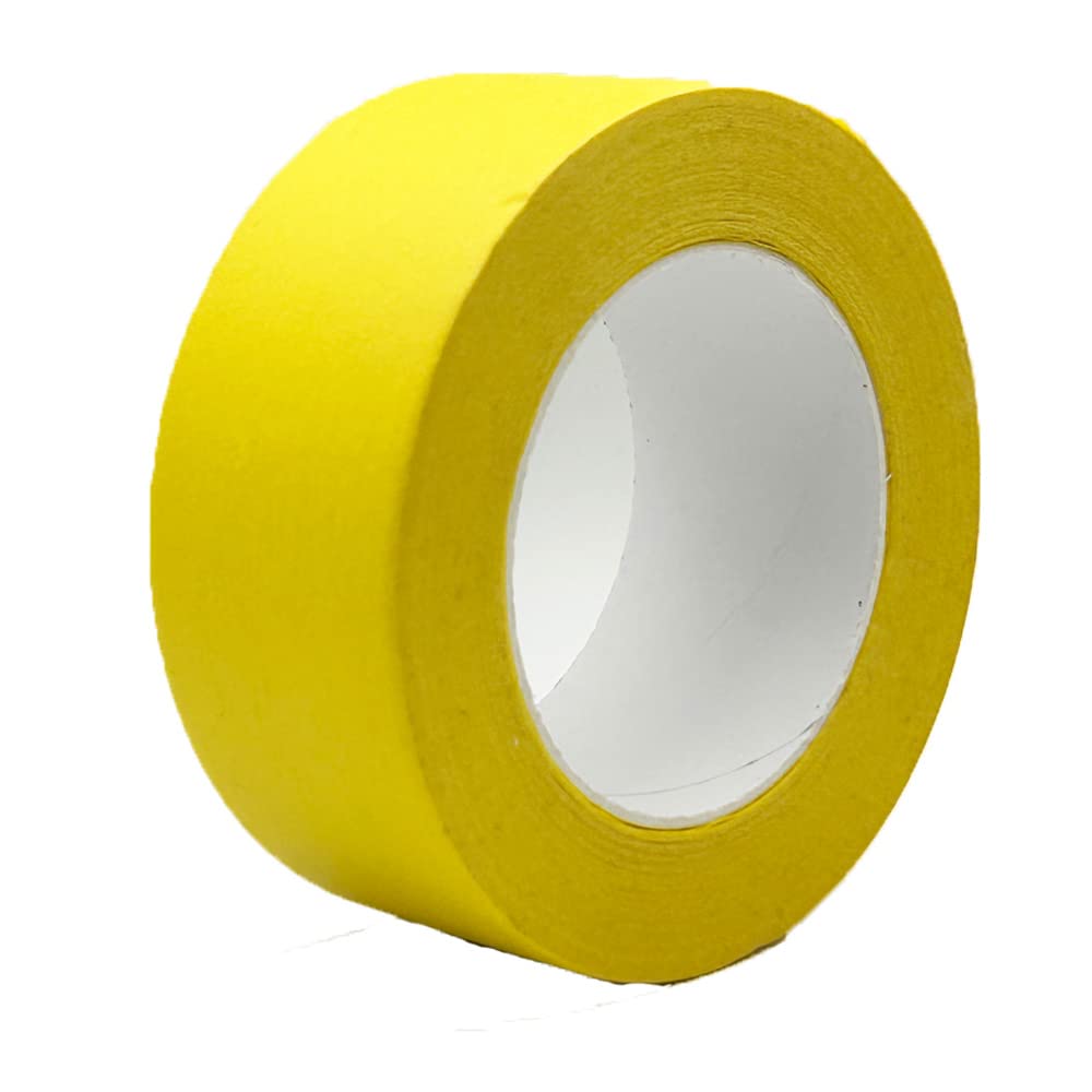 Zo.Yehaa Yellow Masking Tape 2 inch x 55 Yards, Yellow Painters Tape 2 inch Wide Paper Tape for Arts DIY Crafts Painting Labeling Decoration School