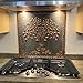Handmade Copper Kitchen Backsplash Tiles, Celtic Tree of Life with Celtic Knot Border Kitchen Splashback, Decorative Copper Backsplash Panel, Copper Stove Backsplash, Indoor Outdoor Wall Decor (Green)