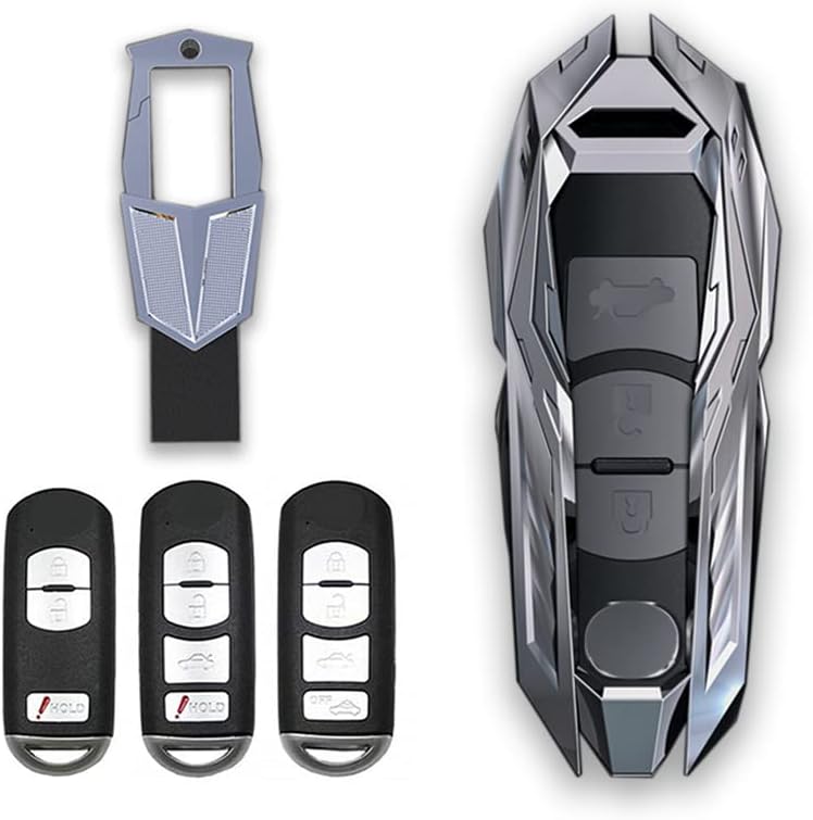 Zinc Alloy Smart Key Fob Case Cover Holder Shell Fit for Mazda 2 3 5 6 8 CX-3 CX-4 CX-5 CX-7 CX-9 Axela MX5