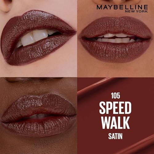 Image of Maybelline New York Maybelline Serum Lipstick (Satin), 105 Speed | 1-Swipe Lush Color 8HR Weightless Hydration