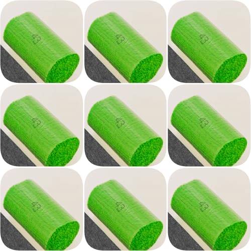 Image of Yglnden 10 Bundles Latch Hook Kit Colorful Yarn Bundles Cut Rug DIY Latch Hook Yarn for Handmake Craft Sewing Knitting for Adults (10 Bundles#Green B)