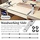 Gehrungsstange 450mm, 2PCS Führungsschiene Gehrungsstange Schieber Verstellbare Miter Bar Saw Slider Aluminiumlegierung T Nut Gehrungsstange Schiene Tischkreissäge Messstange Holzbearbeitungswerkzeug