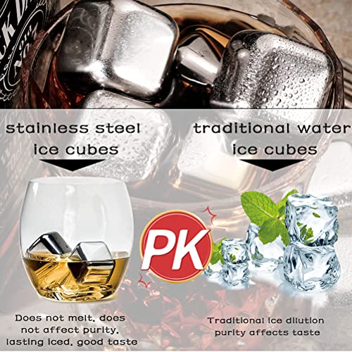 Wiederverwendbare Edelstahl Eiswürfel für Whisky und Cocktails