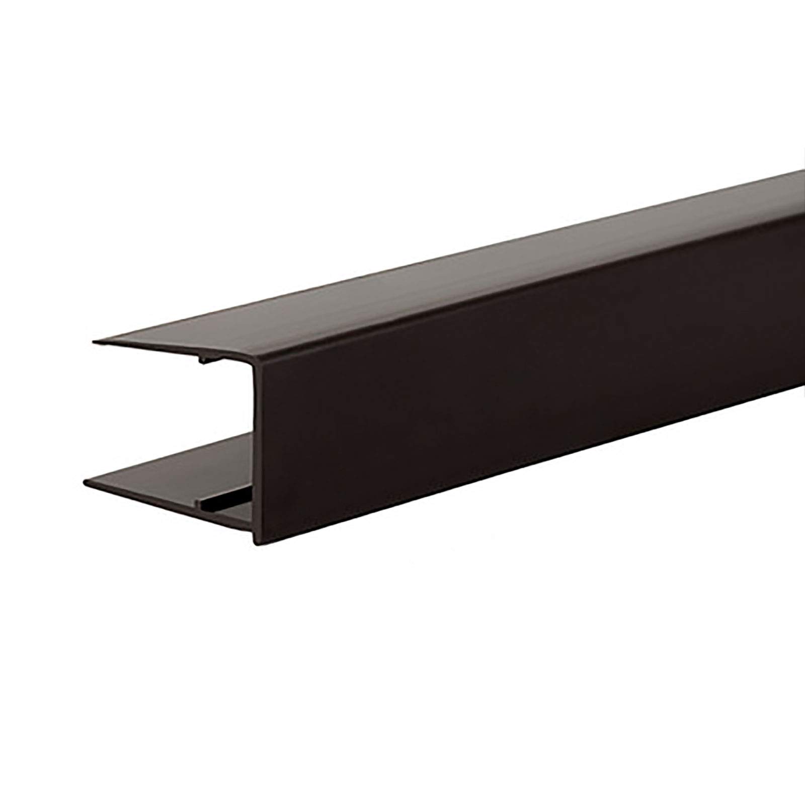 16mm SNAPA Polycarbonate End Closure Roof Sheet U-Profile Drip End Trim - 2.1m, Chocolate Brown