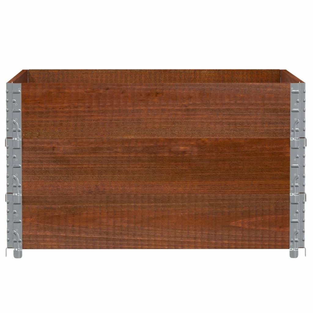 Generisch Paletten - Aufsatzrahmen 3 STK. Braun 100x100cm Massivholz Kiefer 28.1kg