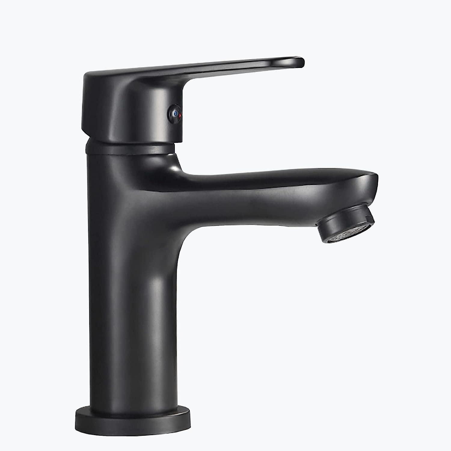 Mitigeur noir monotrou de lavabo avec revêtement anti-traces haute durabilité