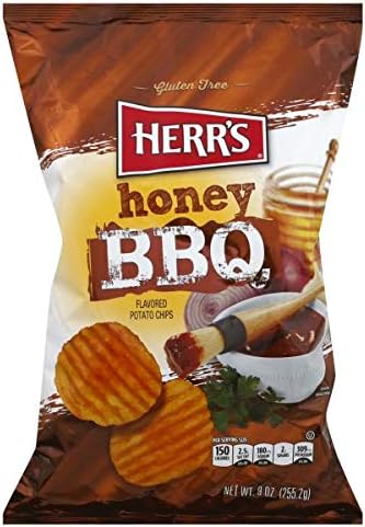 Amazon.com: Herr's Honey BBQ Potato Chips 9 oz Bags - Pack of 9