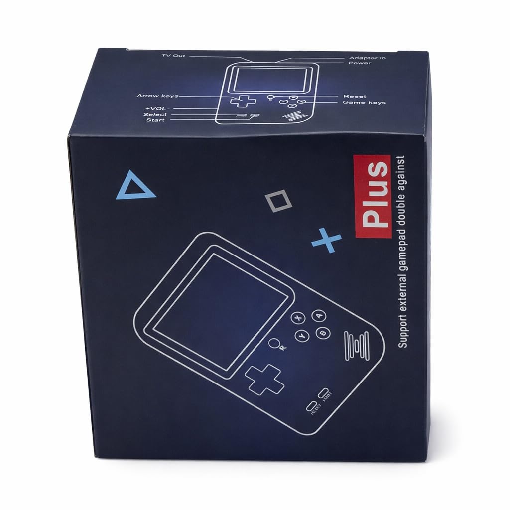 Game Box Plus Handheld Gaming Console, 3 Inch Super Wide LCD Screen, Multi-Platform Support, RED