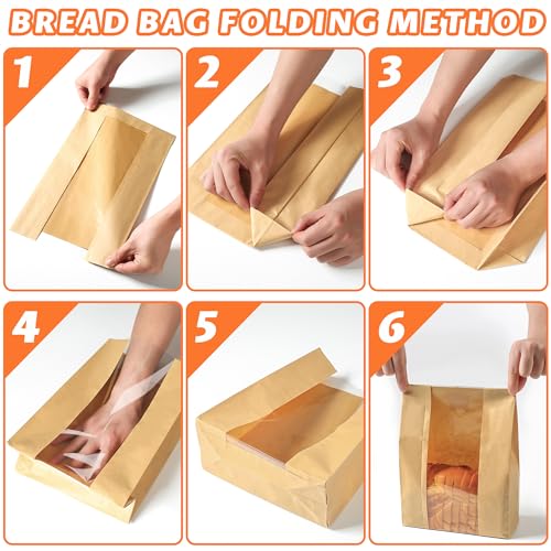 image for AZLTC 50 Pcs Bread Bags for Homemade Bread, Sourdough Paper With Windo