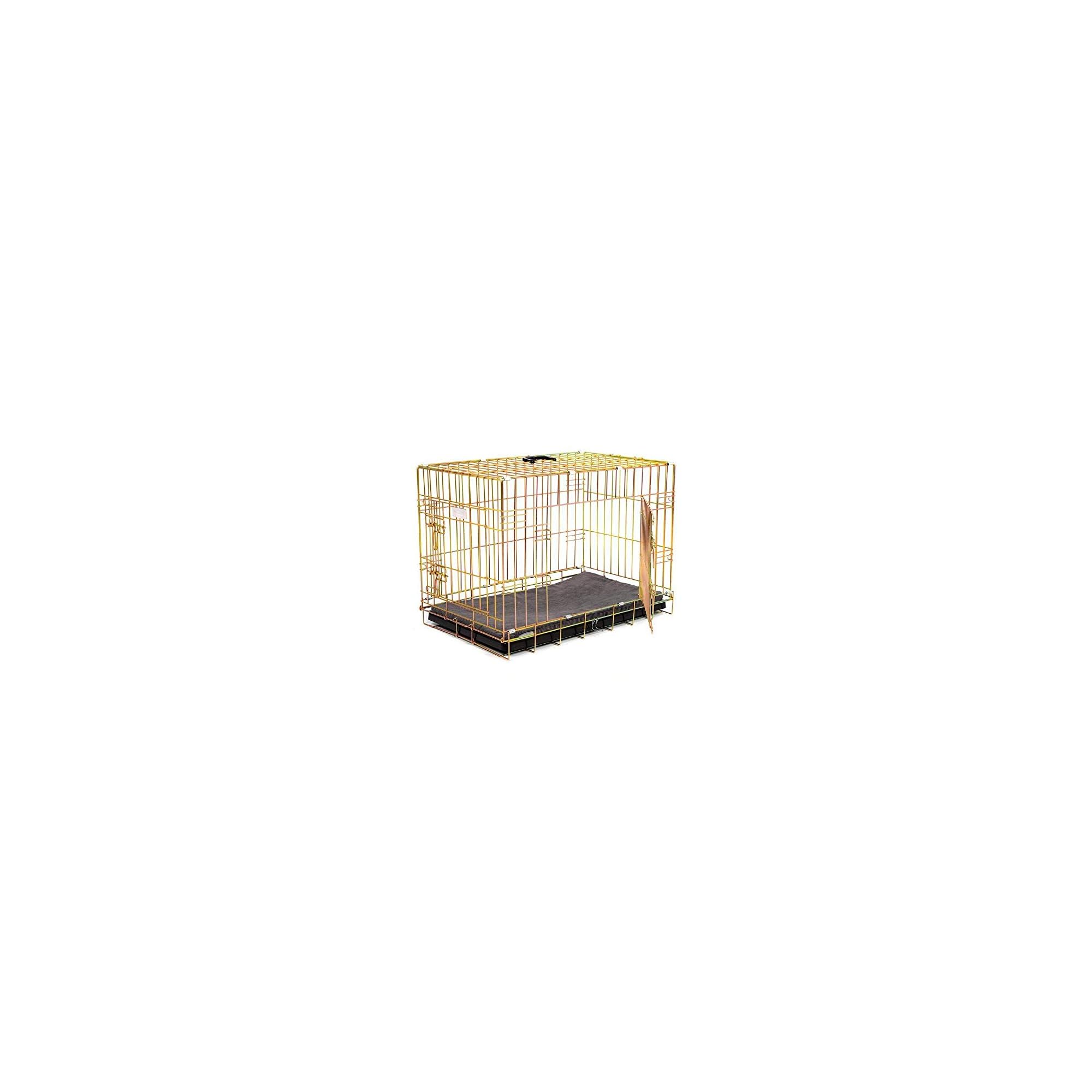 Lords & Labradors Deluxe Metal Dog Crate in Gold (XXLarge, 48