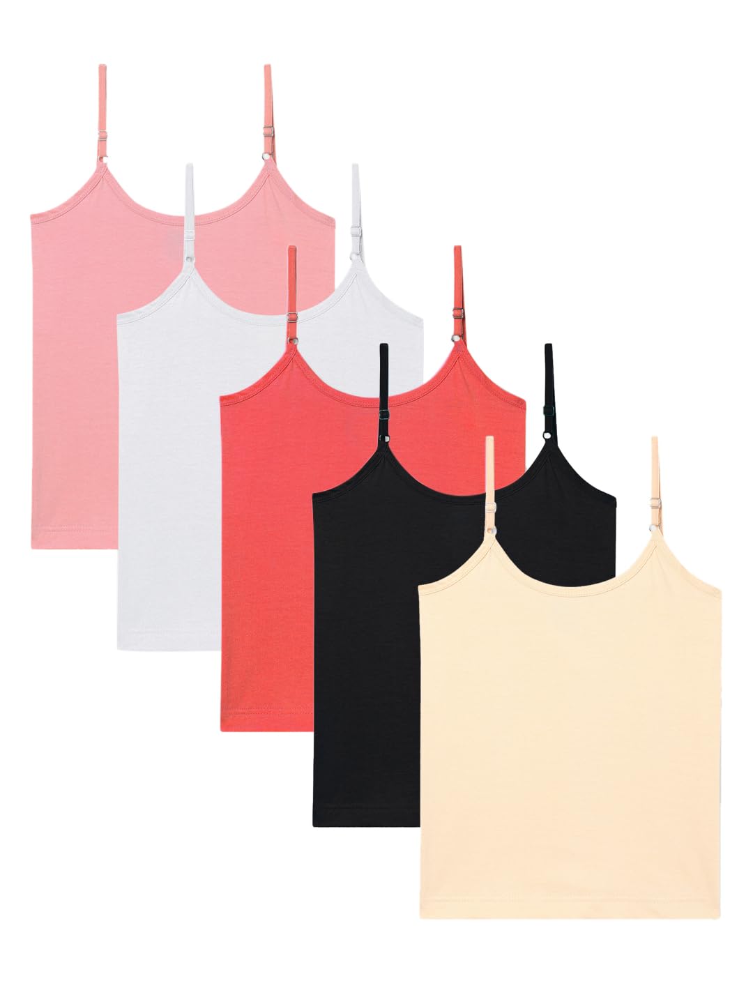 rmt dissa Women’s Combed Cotton Camisole wih Adjustment Pack of 5 | Soft, Breathable & All Day Comfort | Layering Tank Top-picture-48