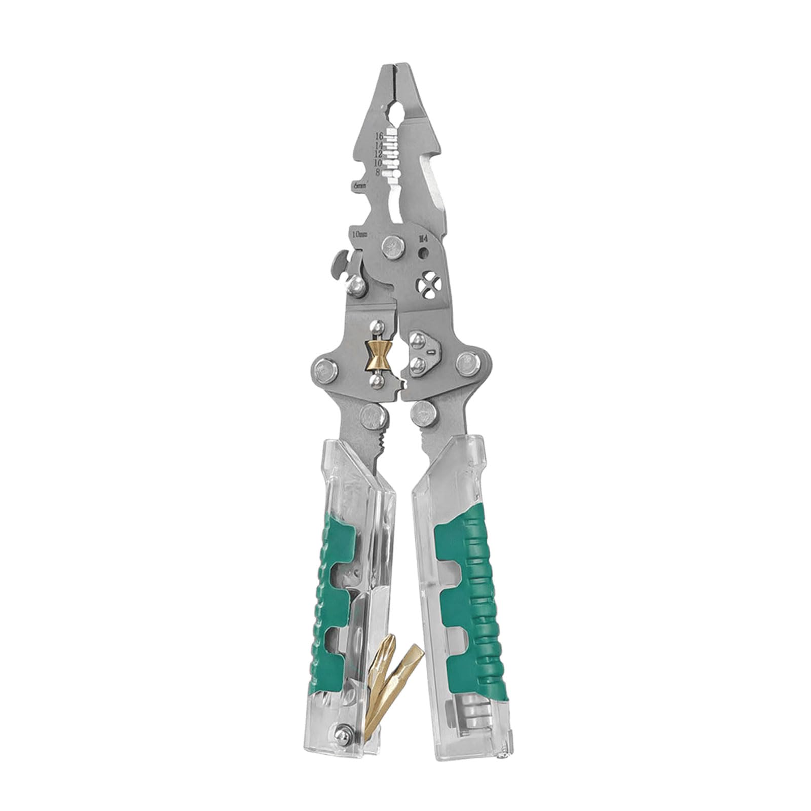 WEILWH Multifunctional Electrician Pliers With Voltages Tester And Wire Stripper Crimping Tool For Safe Electrical Work