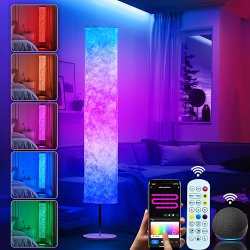 Elimina la oscuridad aburrida con la Lámpara de Suelo de Color Regulable