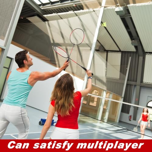 Image of 12 Pack Badminton Rackets Set Including Badminton Racquets, Nylon Shuttlecocks and Carry Bag for Outdoor Backyard Games Beginners
