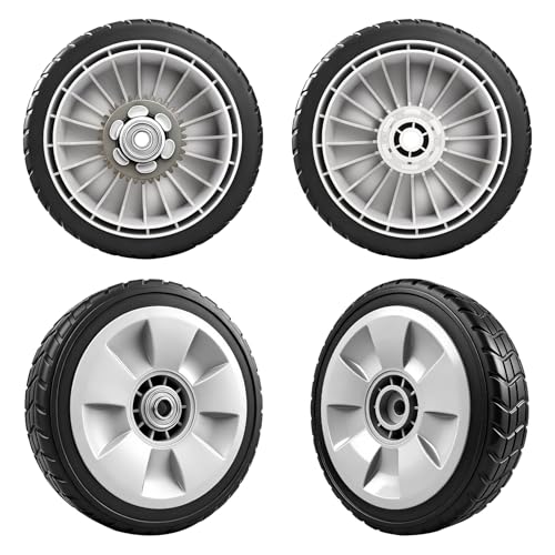 4 Pack Lawn Mower Wheels, HRR216K9VKAA Wheels, Fit for Honda HRR216 HR215 HRT216 HRB215 HRR2168vka etc 21 Inch Lawn Mower,2 Rear Wheels 42710-VE2-M02ZE, 2 Front Wheels 44710-VL0-L02ZB,5 Years Warranty