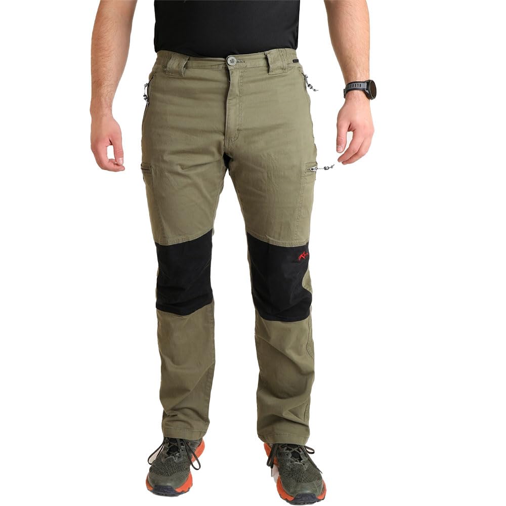 NEWWOOD - Brent Pantalón Algodón Fino Elástico Senderismo y Trekking Hombre