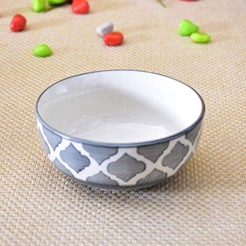 Image of Ceramic Mixing Bowl Set - 4 Pieces (1500ml, 800ml, 600ml, 400ml), Grey Umrao - Durable, Microwave & Dishwasher Safe - Ideal for Mixing, Serving & Storage