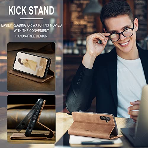 COGOTO Capa Samsung Galaxy A13 5G Case Carteira de Couro Capa Suporte Magnético Função Flip Kickstan