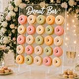 GgXanthyll Acrylic Donut Wall Display Stand with Support Bar, 26 x 22 in