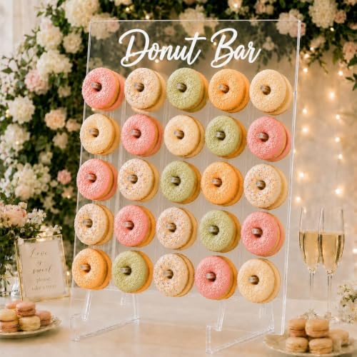 GgXanthyll Acrylic Donut Wall Display Stand with Support Bar, 26 x 22 in