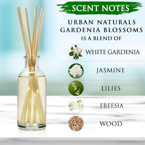 Urban Naturals Reed Diffuser Set, Gardenia Blossoms - Bathroom Shelf Décor by Urban Naturals - Image 3
