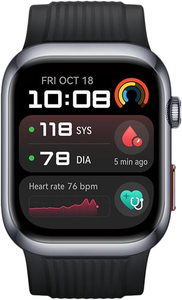 WATCH D2 Smartwatch, 1.82" AMOLED Touch display, Blood Pressure Monitoring, Slim Design, Bluetooth Calling, Compatible with iOS Android, 6 months HUAWEI care+, Free Smart Scale, Black
