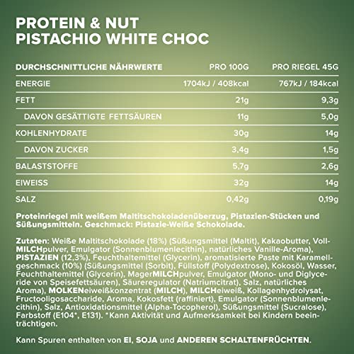 IronMaxx-Protein-Nut-Proteinriegel-Pistachio-White-Choc-12-x-45g-High-Protein-Bar-mit-echten-Pistazien-Eiweissriegel-glutenfrei-ohne-zugesetzte-Zucker-und-palmoelfrei