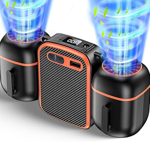 Ventilador de cinturón recargable de 10000 mAh para pesca y camping 3