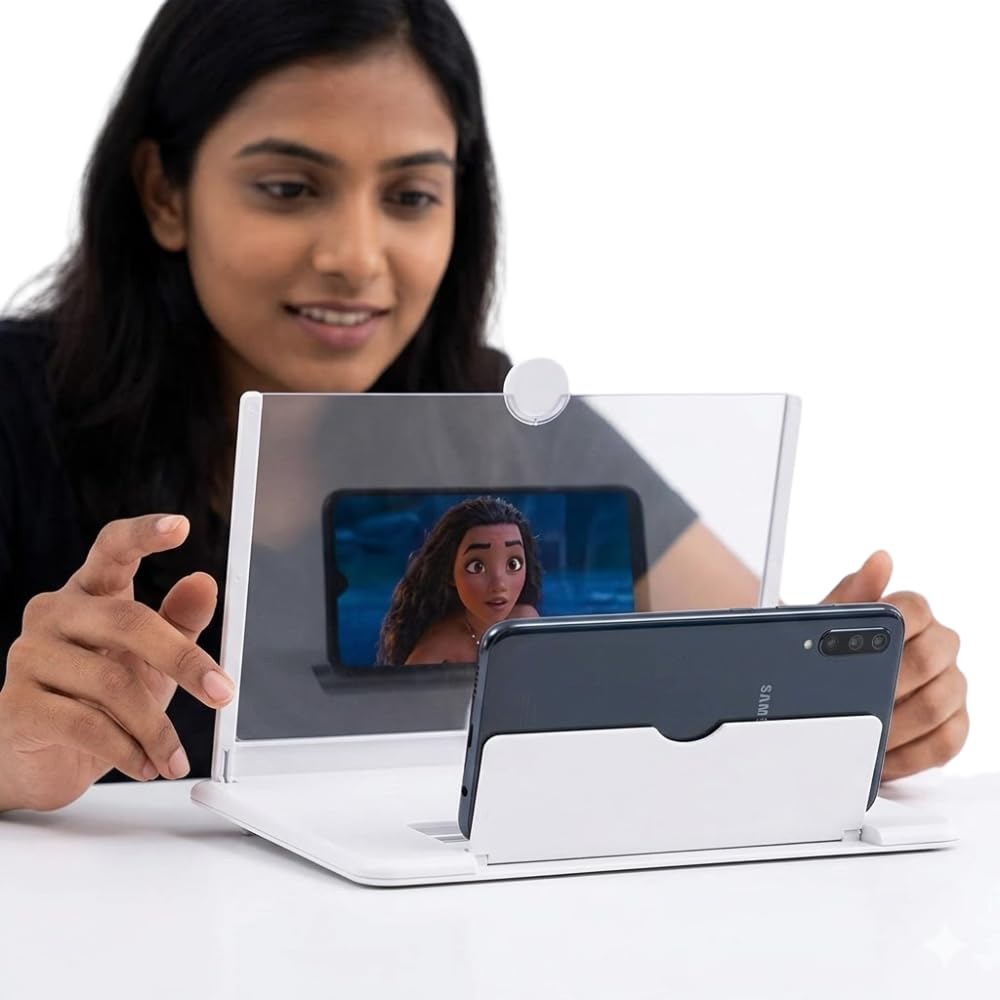 Drumstone (𝐒𝐩𝐞𝐜𝐢𝐚𝐥 𝟏𝟓 𝐘𝐞𝐚𝐫𝐬 𝐖𝐚𝐫𝐫𝐚𝐧𝐭𝐲) 12 Inch HD Mobile Phone Screen Magnifier, 3D Smartphone Video Amplifier with Foldable Stand, Blue Light Eye Protection Screen Enlarger-picture-14