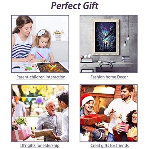 Halloween Diamond Painting Kits For Adults, 4 Pack 5D Diamond Art Kits For Adults Beginner, Full Drill Diy Crafts For Adults Home Wall Decor Diamond Dots Paint By Numbers For Adults [11.8X15.7Inch] #TOP2