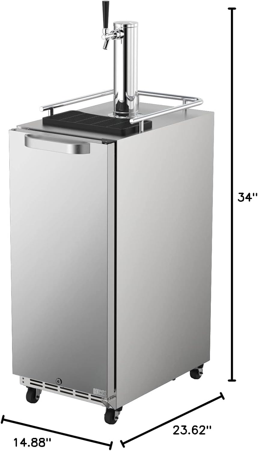 HCK 15 inch Kegerator 2 in 1, Universal Commercial Outdoor Beverage