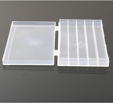 Milling Cutter Tap Drill Storage Box 16x100mm Square Flip Storage Case with 5 Dividers Engraving Knife Hardware Tools without Plastic Packaging Box Classifiable Small Items
