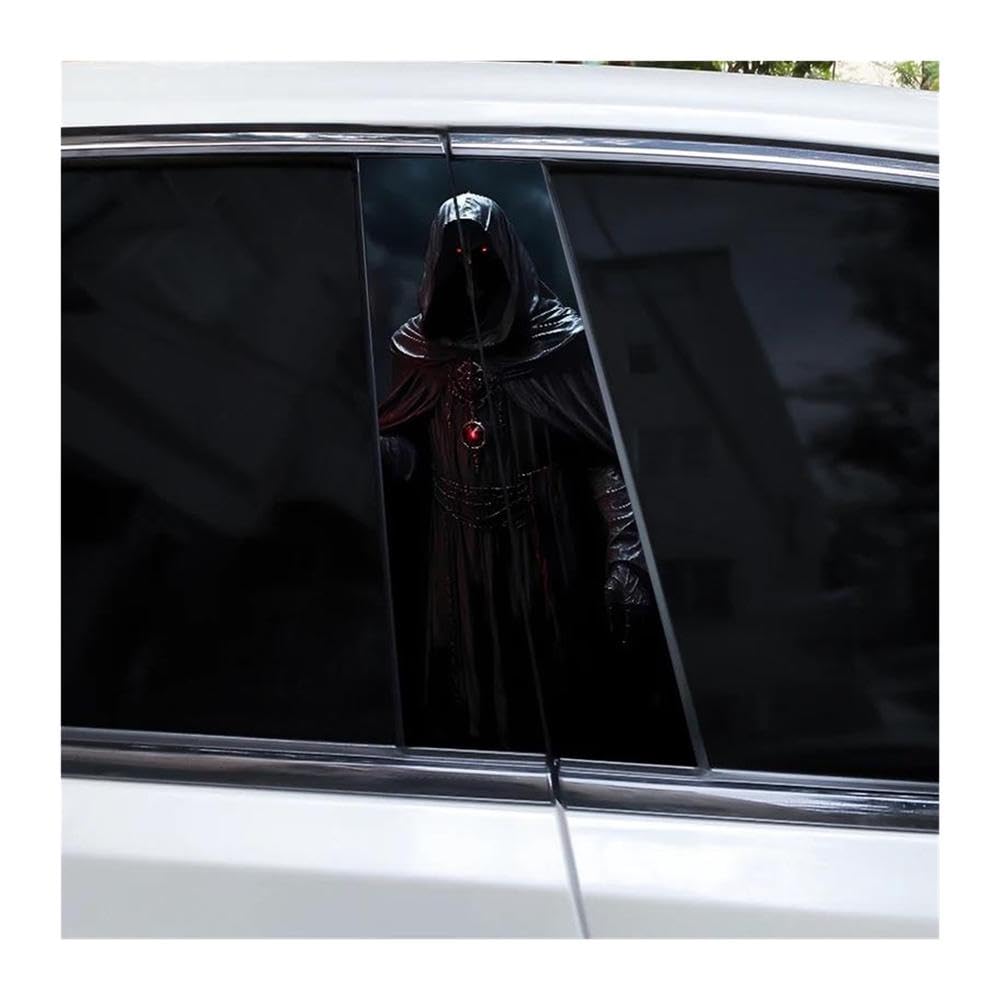 Body Parts 2PCS Car B-Pillar Sticker Knight Swordsmen DIY Car Center Pillar Sticker Vinyl Waterproof Decals(I)