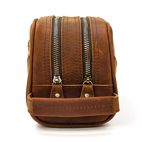 Toiletry Bag Men's Clutch Retro Unisex Large Capacity Double-layer Zipper4