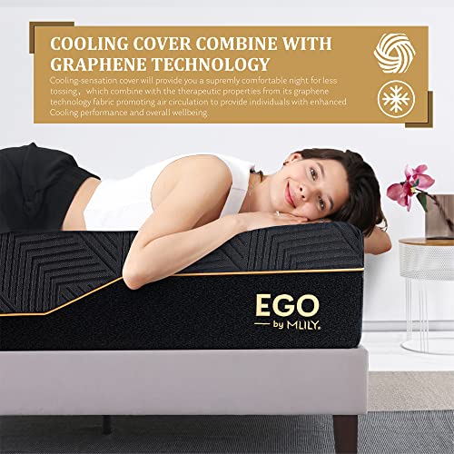EGOHOME-14-Inch-Queen-Memory-Foam-Mattress-for-Back-Pain-Cooling-Gel-Bed-in-a-Box-Made-in-USA-CertiPUR-US-Certified-Therapeutic-Medium-Mattress-60x80x14-Black
