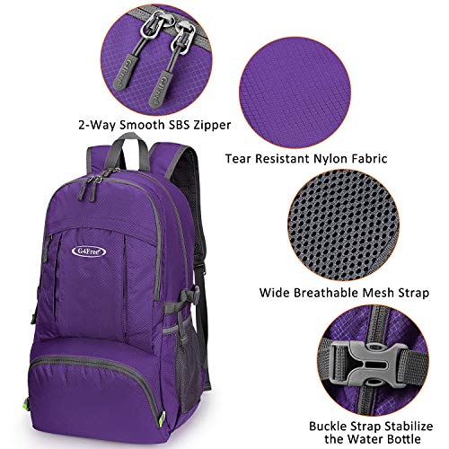 G4Free 40L Lightweight Packable Hiking Backpack with Wet Pocket, Waterproof Handy Foldable Camping Outdoor Travel… - Image 6