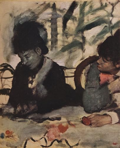 Tableaux au café d'Edgar Degas portrait sur toile décorative 60x90cm