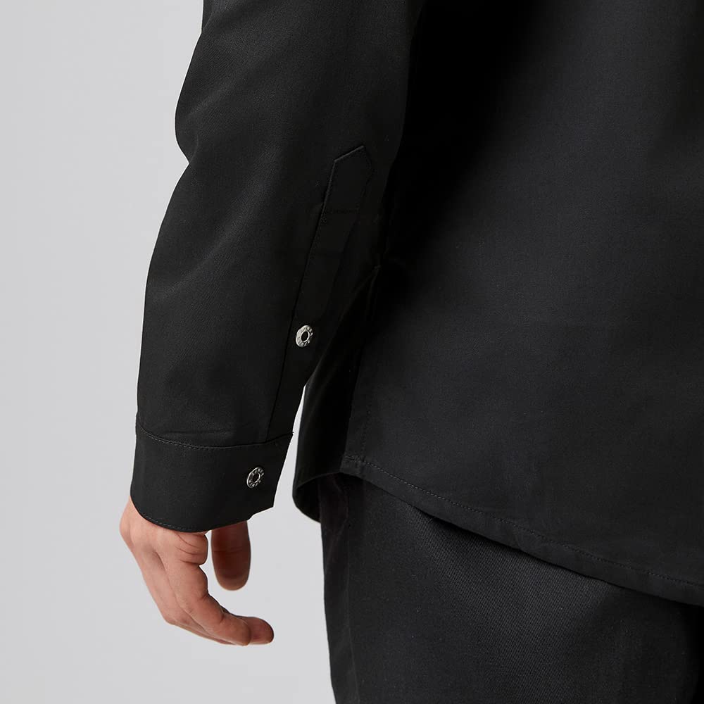 EXNER Giacca funzionale da cuoco, slim fit stretch, maniche lunghe, misto cotone, disponibile in bianco, nero, grigio e blu