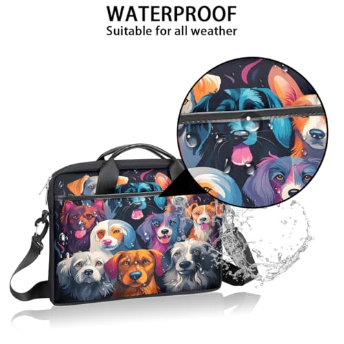 Bolsa para portátil con diseño de perros, 15 pulgadas miniatura 3