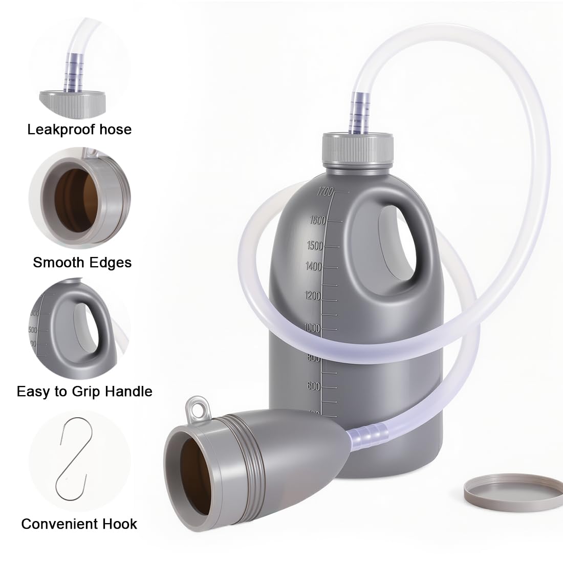 Portable Male Urinal - Spill Proof & Leak-Free -2 Portable Male Urinal - Spill Proof & Leak-Free -2