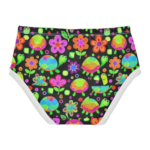 Joisal Girls Underwear Toddlers 2t Cotton Little Girl Panties Fun Underpants Briefs Colorful Cartoon Turtles2